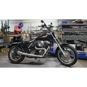 TBR Comp S 2in1 Exhaust Fxr Brushed W/Cf End Cap for Powersports