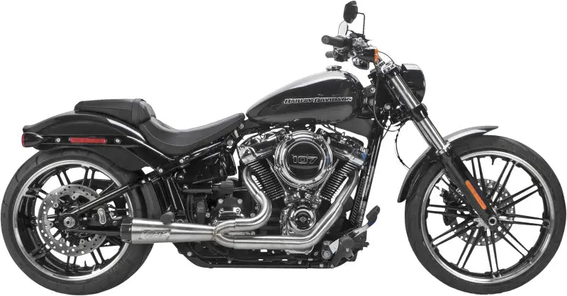 Comp S 2in1 Exhaust Softail Brushed W/Carbon End Cap - Powersports