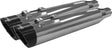 Chrome motorcycle exhaust pipes for Touring M8 Chrome with Slash Black End Cap
