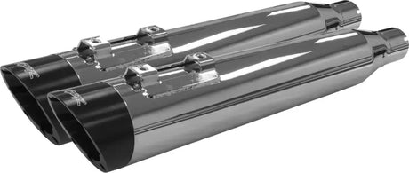 Chrome motorcycle exhaust pipes for Touring M8 Chrome with Slash Black End Cap