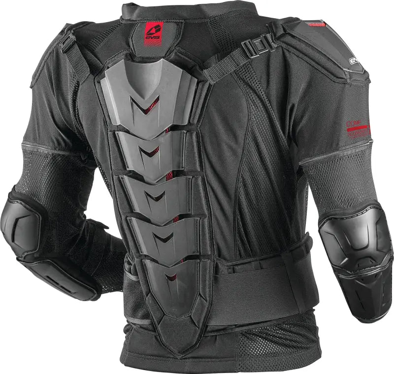 Black and grey comp suit black protective upper body armor with elbow pads for safety