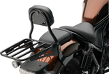 Mini Round Sissy Bar W/Pad Black Hon Rebel 1100 - COBRA