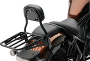 Mini Round Sissy Bar W/Pad Black Hon Rebel 1100 - COBRA