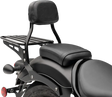 Mini Round Sissy Bar W/Pad Black Hon Rebel 300/500 - COBRA