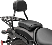 Mini Round Sissy Bar W/Pad Black Hon Rebel 300/500 - COBRA