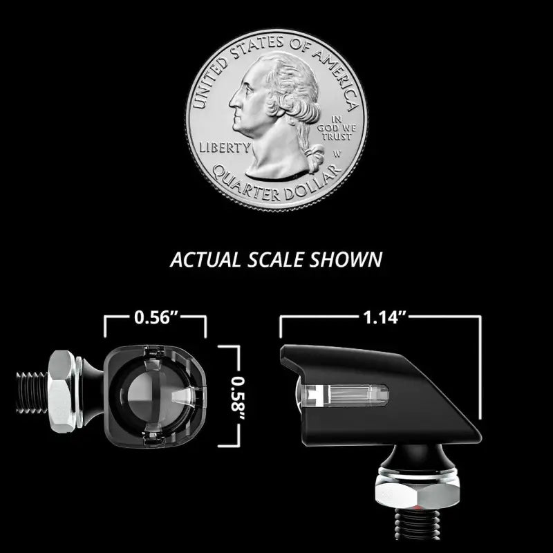 Mini Led Turn Signal Blk Kit Front & Rear Amber/Red - XK GLOW