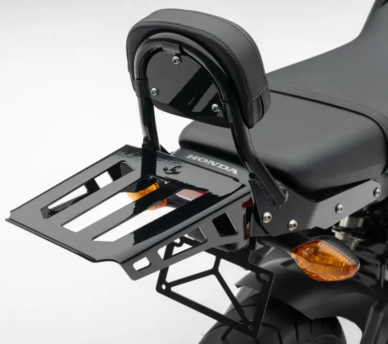 Mini Round Sissy Bar W/Pad Black Hon Grom - COBRA