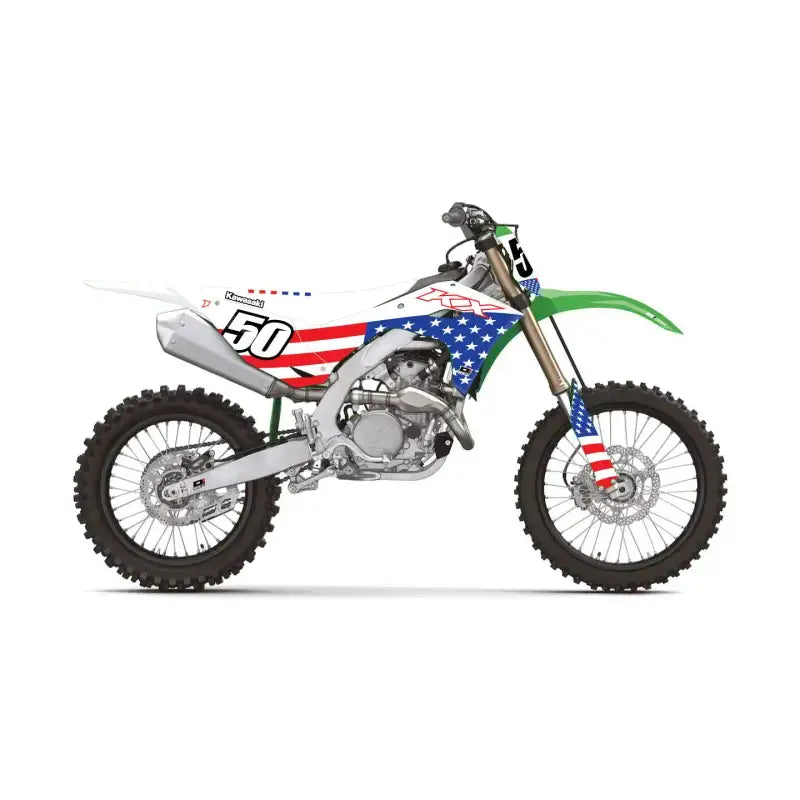 Complete Kit Usa Kawasaki Kx250/450 Wht Bg - D-COR