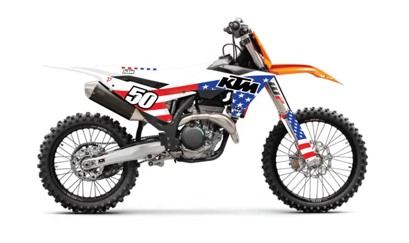 Complete Kit Usa Ktm Sx/F 125 250 Wht Bg - D-COR