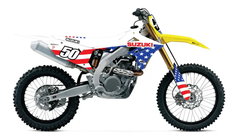 Complete Kit Usa Suzuki Rmz250/450 Wht Bg - D-COR