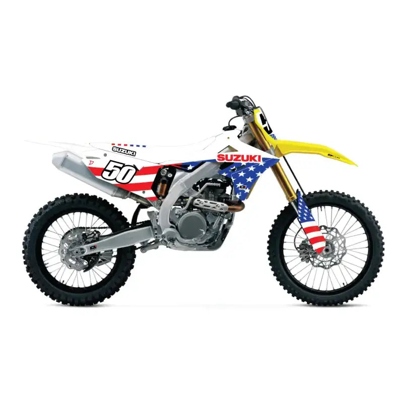 Complete Kit Usa Suzuki Rmz250/450 Wht Bg - D-COR