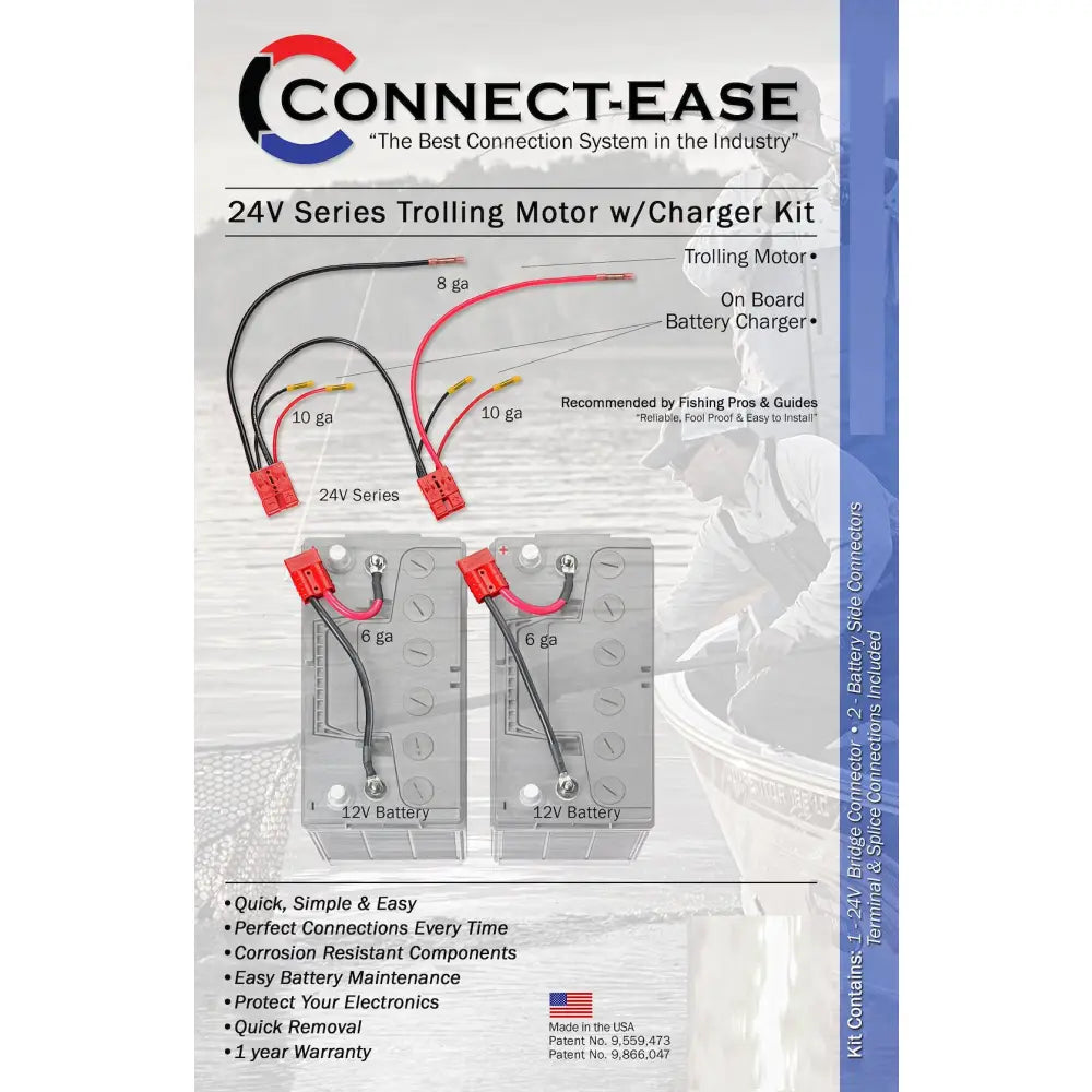 Connect Ease Corrosion Resistant Components Trolling Motor Wiring Kit RCE24VBCHK - 24 Volt Series