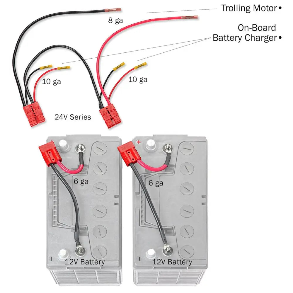 Connect Ease Corrosion Resistant Components Trolling Motor Wiring Kit RCE24VBCHK - 24 Volt Series