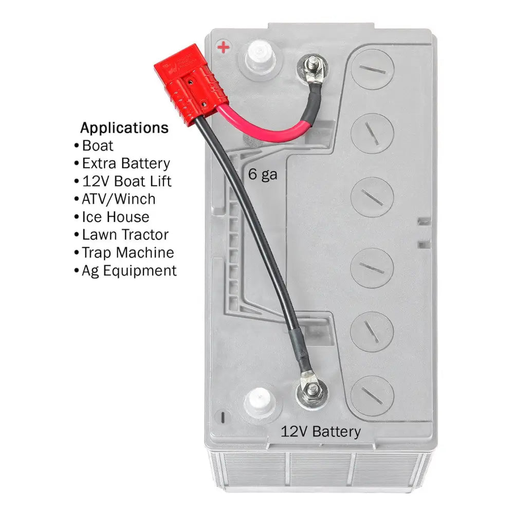 Connect Ease Fresh And Salt Water Approved Battery Connection Harness RCE12VB1S - 12 Volt Connector