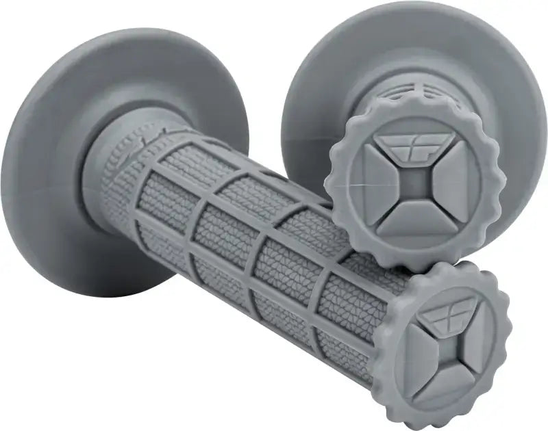 FLY RACING Control Mx Grips Grey Full Waffle for Powersports