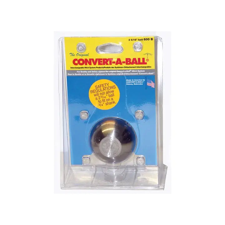 Convert-A-Ball 600B Hitch Accessory;Towing Ball Mounts & Hitches - Chrome