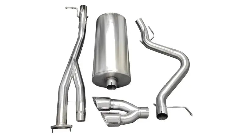 Stainless steel exhaust system for Chevrolet Silverado short bed with sport cat-back setup