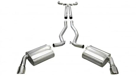 Corsa 10-13 Chevrolet Camaro Convertible SS 6.2L V8 Manual Polished Sport Cat-Back + XO Exhaust 
