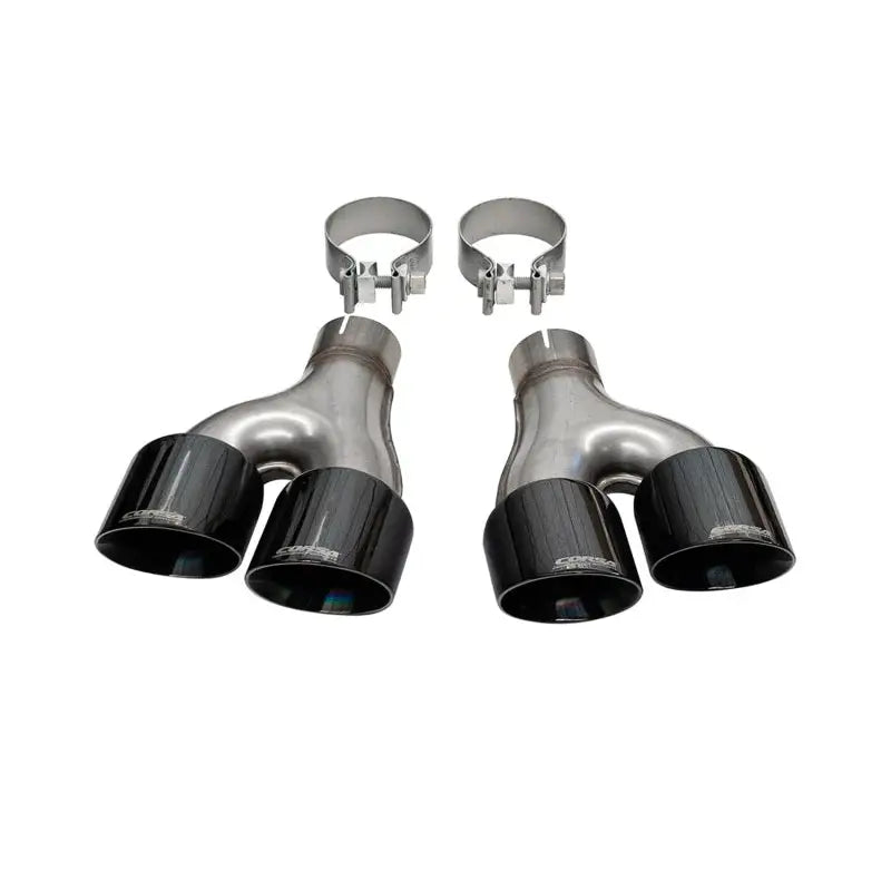 CORSA Performance 14068BLK Corsa 11-21 Jeep Grand Cherokee Twin 2.5in Inlet / 4in Outlet Black PVD Pro-Series Tip Kit - 14068BLK