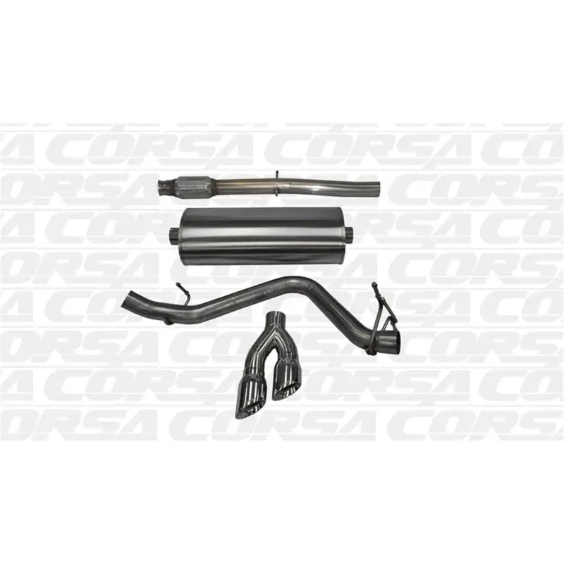 CORSA Performance 14873 Corsa 14 GMC Sierra/Chevy Silv 1500 Crew Cab/Short Bed 5.3L V8 Polished Sport Single Side CB Exhaust