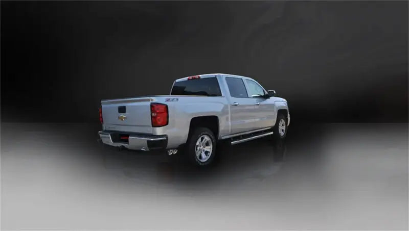 Corsa 14 GMC Sierra/Chevy Silv 1500 Crew Cab/Short Bed 5.3L V8 Polished Sport Single Side CB Exhaust - Truck &