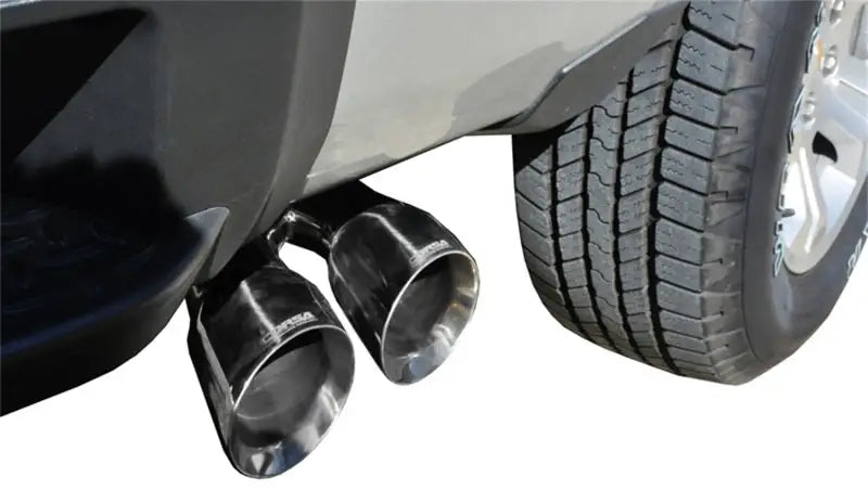 Corsa 14 GMC Sierra/Chevy Silv 1500 Crew Cab/Short Bed 5.3L V8 Polished Sport Single Side CB Exhaust - Truck &