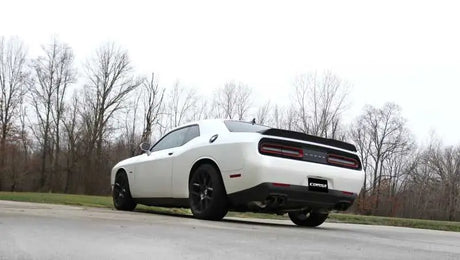 Corsa 15-17 Dodge Challenger Sport Cat-Back Dual Rear Exit with Twin 3.5in Black Pro-Series Tips 