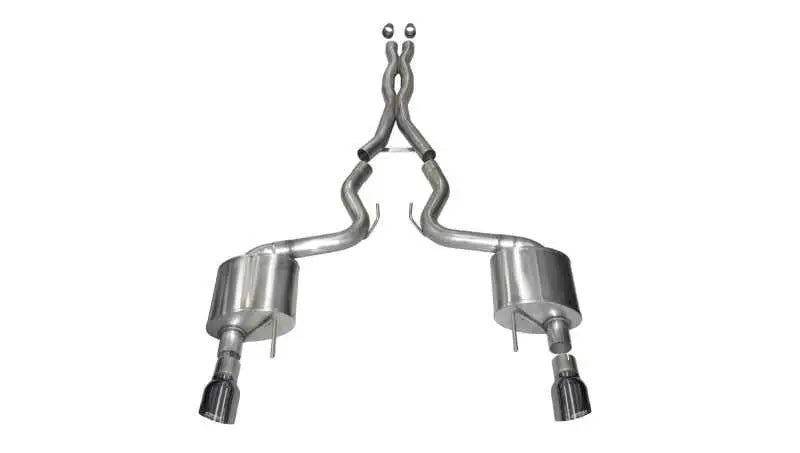 CORSA Performance Corsa 15-17 Ford Mustang GT Coupe 5.0L 3in Sport Cat-Back Exhaust Dual Rear Exit w/ Gun Metal Tips