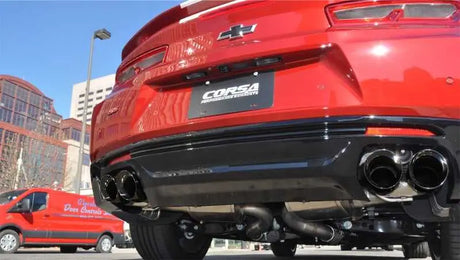 Corsa 16-18 Chevy Camaro SS 6.2L Xtreme+ 2.75in Cat-Back Dual Rear Exit w/ Twin 4in Black PVD Tips 