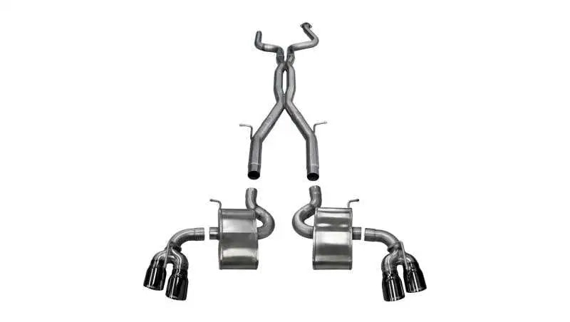 CORSA Performance Corsa 16-18 Chevy Camaro SS 6.2L Xtreme+ 2.75in Cat-Back Dual Rear Exit w/ Twin 4in Black PVD Tips