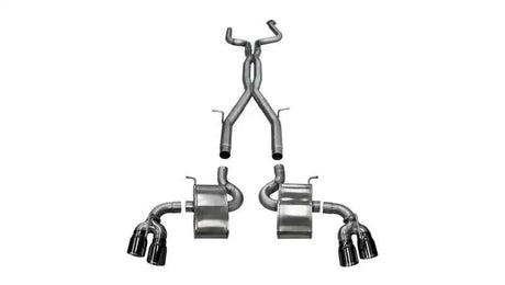 CORSA Performance Corsa 16-18 Chevy Camaro SS 6.2L Xtreme+ 2.75in Cat-Back Dual Rear Exit w/ Twin 4in Black PVD Tips