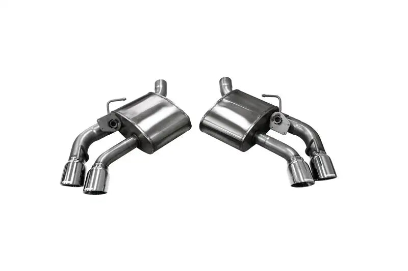 Corsa 16-20 Chevrolet Camaro SS/ZL1 6.2L V8 Polished Xtreme Axle-Back Exhaust with Factory NPP Valve, featuring dual rear exit and twin 4.0in Pro Series tips.