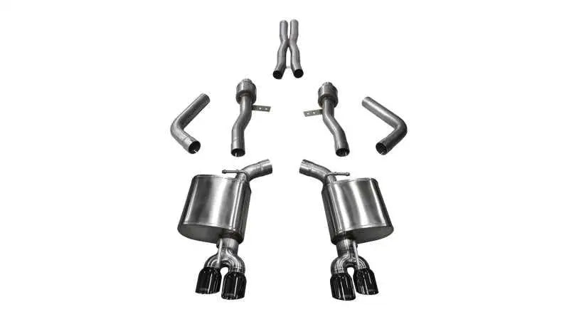 CORSA Performance Corsa 17-18 Dodge Challenger 5.7L V8 Sport Cat-Back Dual Rear Exit w/3.5in Black Tips