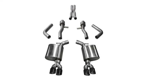 CORSA Performance Corsa 17-18 Dodge Challenger 5.7L V8 Sport Cat-Back Dual Rear Exit w/3.5in Black Tips
