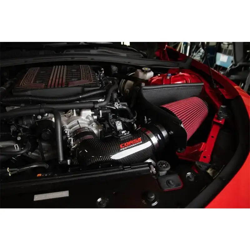 Corsa 17-21 Chevrolet Camaro ZL1 Carbon Fiber Air Intake w/ DryTech 3D No Oil Filtration
