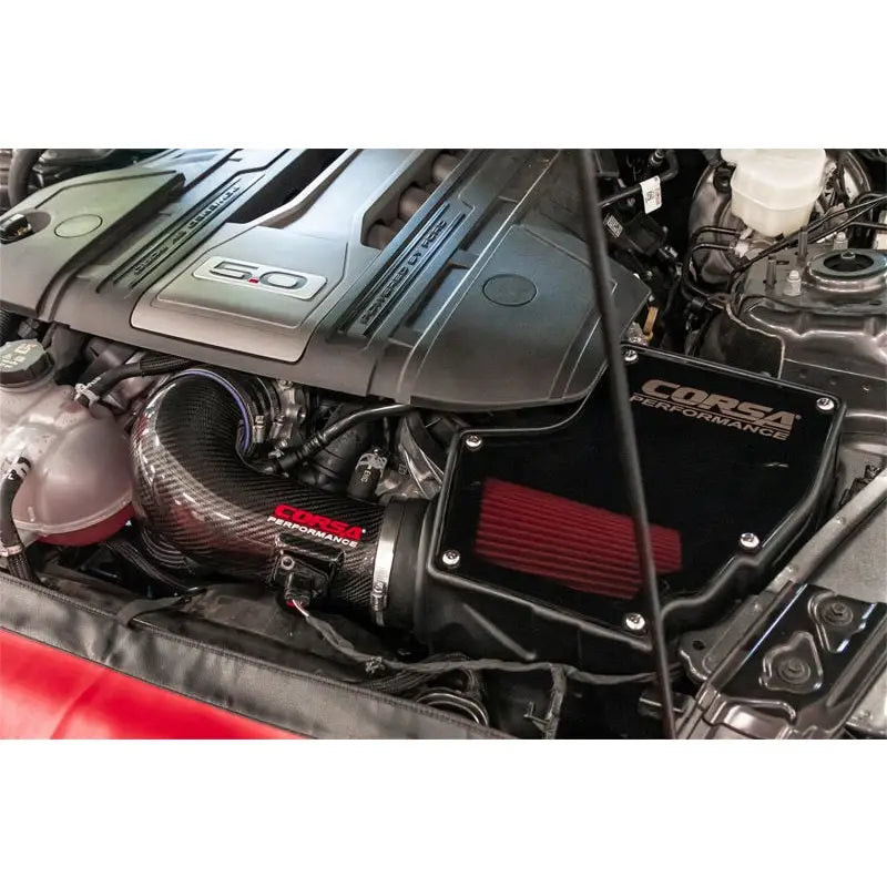 CORSA Performance 44007D Corsa 18-22 Ford Mustang GT 5.0L V8 Carbon Fiber Air Intake w/ DryTech 3D No Oil