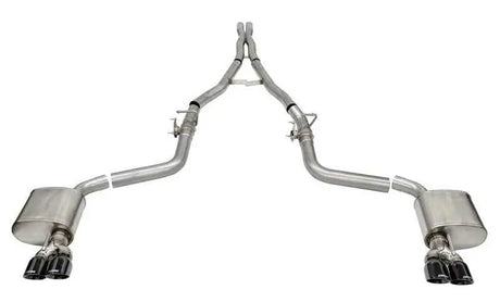 Corsa 19-21 Challenger SRT/Hellcat/Demon/Redeye 2.75in Valved CB DRE w/ Twin 3.5in Pol Blk PVD Tips 