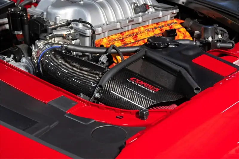 Corsa 19-21 Dodge Challenger SRT/Hellcat/Redeye/Demon Carbon Fiber Air Intake w/ MaxFlow 5 Oil Filt. - Truck &