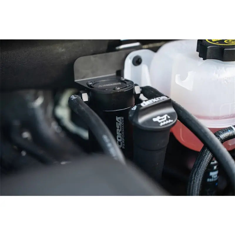 CORSA Performance CC0011 Corsa 19-22 Silverado/Sierra & 21-22 Tahoe/Suburban/Yukon/Denali Aluminum Oil Catch Can w/ Bracket