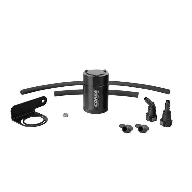 CORSA Performance CC0011 Corsa 19-22 Silverado/Sierra & 21-22 Tahoe/Suburban/Yukon/Denali Aluminum Oil Catch Can w/ Bracket