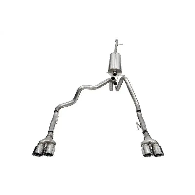Corsa 19-23 Chevrolet Silverado 1500 Cat-Back Dual Rear Exit with Twin 4in Polished Pro-Series Tips - Truck & Automotive