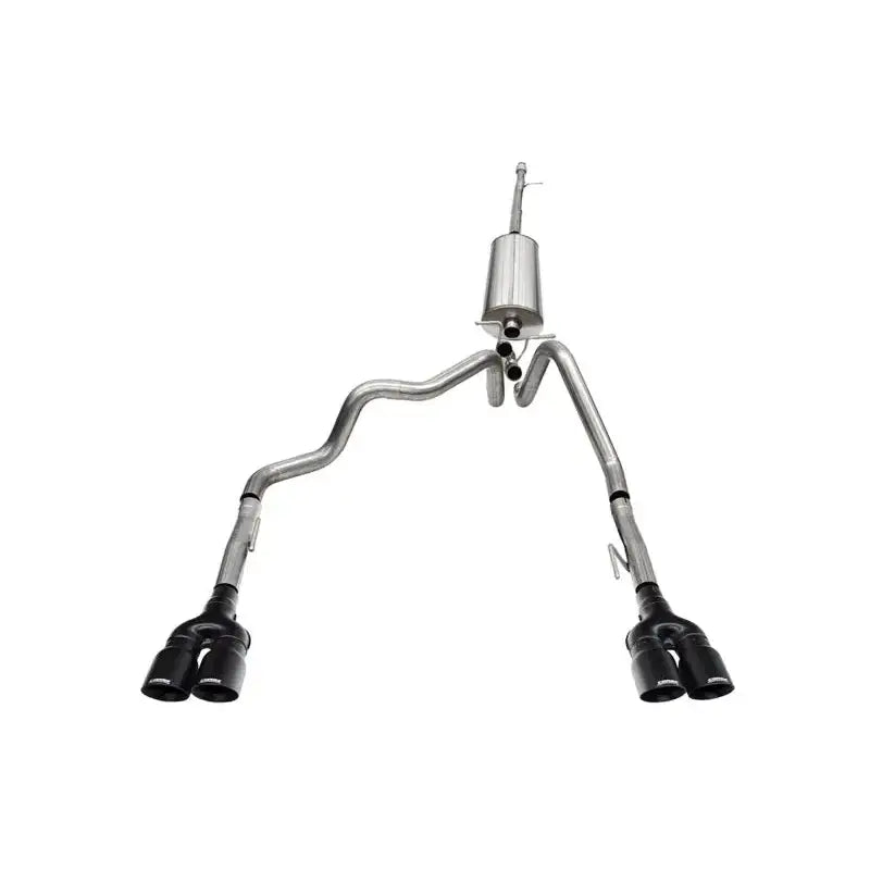 Corsa 19-23 GMC Sierra 1500 Cat-Back Dual Rear Exit with Twin 4in Black Powder Coat Pro-Series Tips - Truck & Automotive