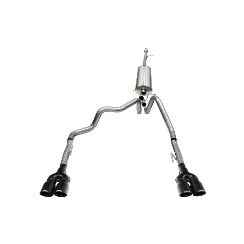 CORSA Performance 21200BPC Corsa 19-23GMC Sierra 1500 Cat-Back Dual Rear Exit with Twin 4in Black Powder Coat Pro-Series Tips