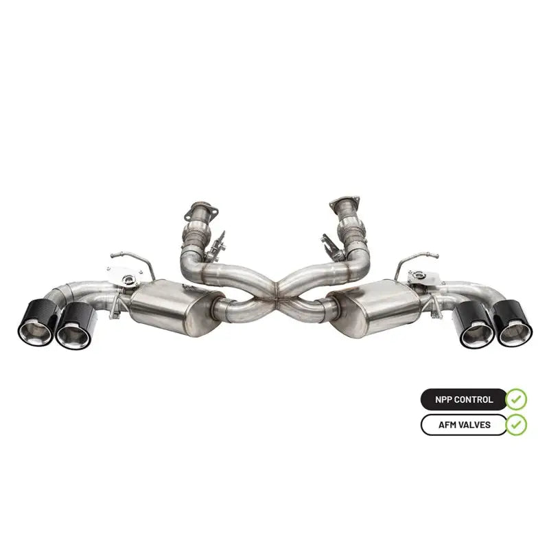 CORSA Performance 21100CF Corsa 20-23 Chevrolet Corvette C8 RWD 3in Valved Cat-Back w/ 4.5in Carbon Fiber Polished Tips