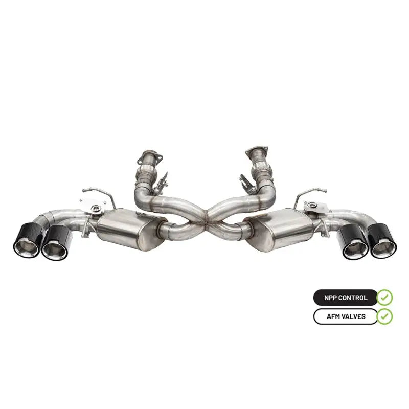 CORSA Performance 21100CF Corsa 20-23 Chevrolet Corvette C8 RWD 3in Valved Cat-Back w/ 4.5in Carbon Fiber Polished Tips