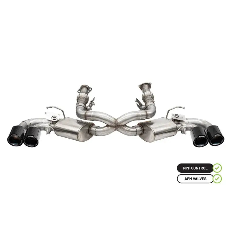 CORSA Performance 21100CFBLK Corsa 20-23 Chevrolet Corvette C8 RWD 3in Valved Cat-Back w/ 4.5in Carbon Fiber Black PVD