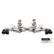 CORSA Performance 21100CFBLK Corsa 20-23 Chevrolet Corvette C8 RWD 3in Valved Cat-Back w/ 4.5in Carbon Fiber Black PVD
