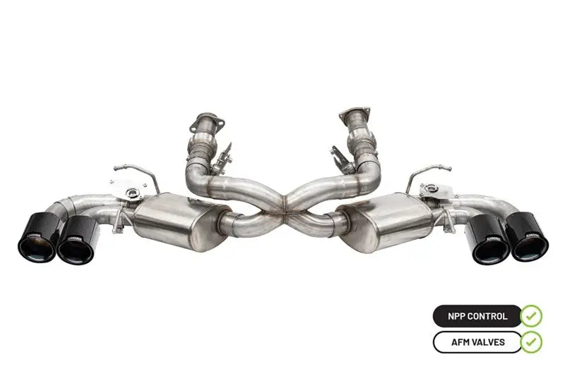 CORSA Performance C8 4 Valve NPP Exhaust System with 4.5 in. Carbon Fiber Flat Cut Black PVD Tips for Chevrolet Corvette C8 RWD, Performance,Truck & Automotive,Exhaust, Mufflers & Tips,AVADA - Best Sellers