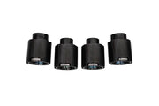 Corsa 20-23 Chevrolet Corvette C8 RWD 4.5in Carbon Fiber Black PVD Tip Kit (For Corsa Exhaust Only) - 21109CFBLK