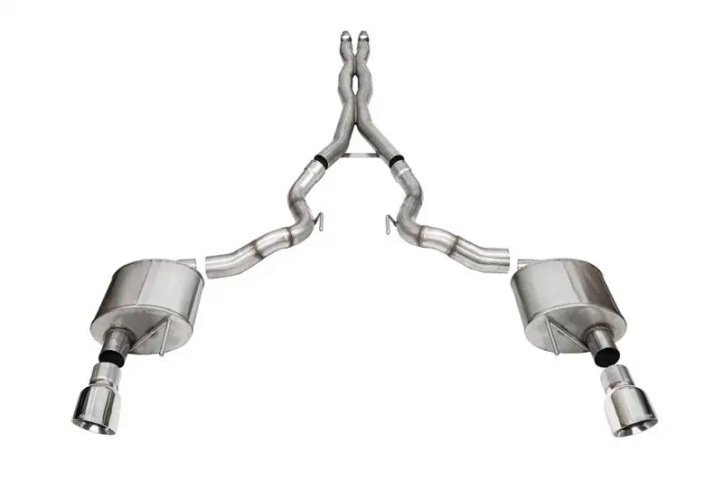 Corsa 2024 Ford Mustang GT Conv. Xtreme CatBack Ex. Sys. 3.0in Dual Rear Exit w/4.5in Pro Series Tip - Exhaust